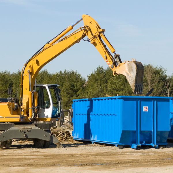 are there any restrictions on where a residential dumpster can be placed in Waterbury Center